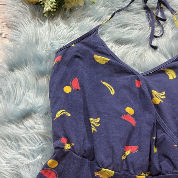 Modcloth Fruit Graphic Halter Bodysuit sz XS - Picture 2 of 9
